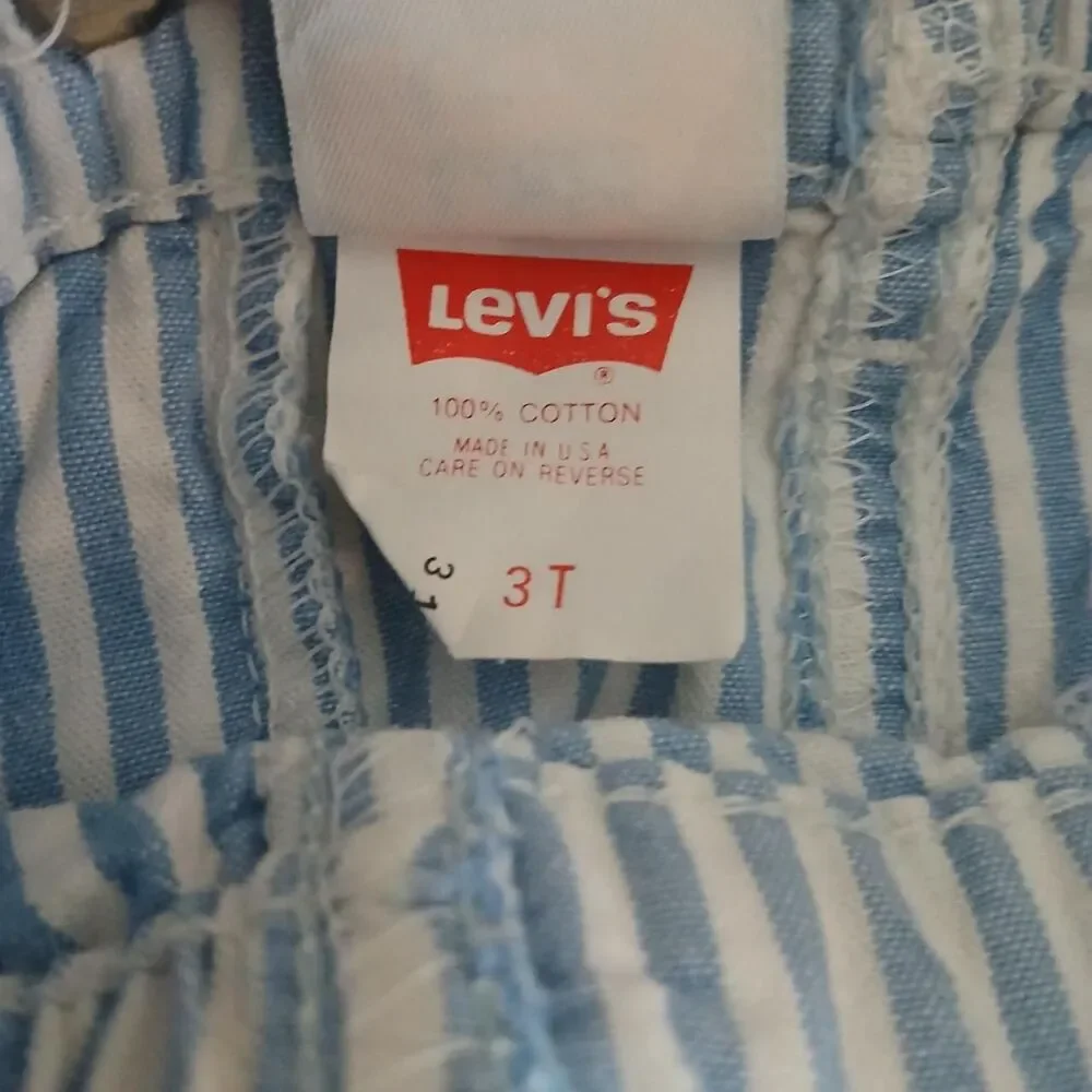 Vintage 80s Little Levi's Hickory Stripe Railroad Striped Pants 3T Retro Stripes